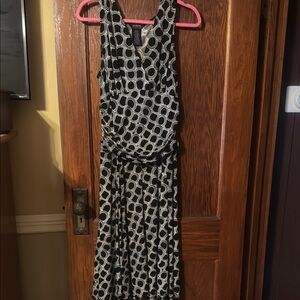 Elegant Black and White Patterned Dress